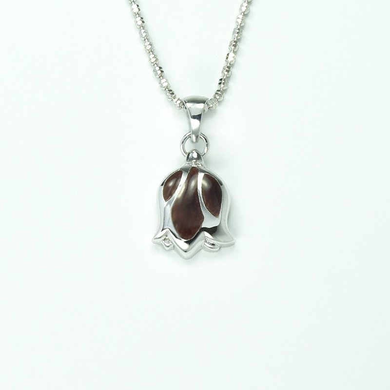 Tulip Necklace (Small)-Autumn Brown
