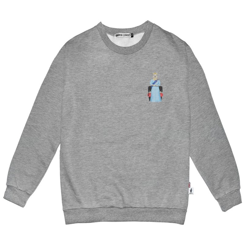 British Fashion Brand -Baker Street- Little Stamp:Queen Printed Sweater