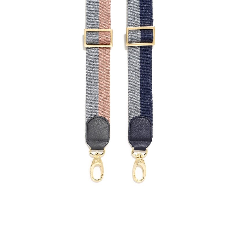 SPARKLE 雙色閃閃可調整背帶 - 香檳粉 / 午夜藍 - 其他 - 其他材質 多色