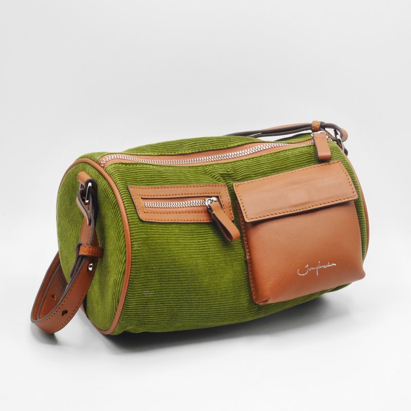【ALMOSTPERFECT】 瑕疵銷售 - Neko Duffel Bag in Matcha Green - 側背包/斜背包 - 真皮 綠色