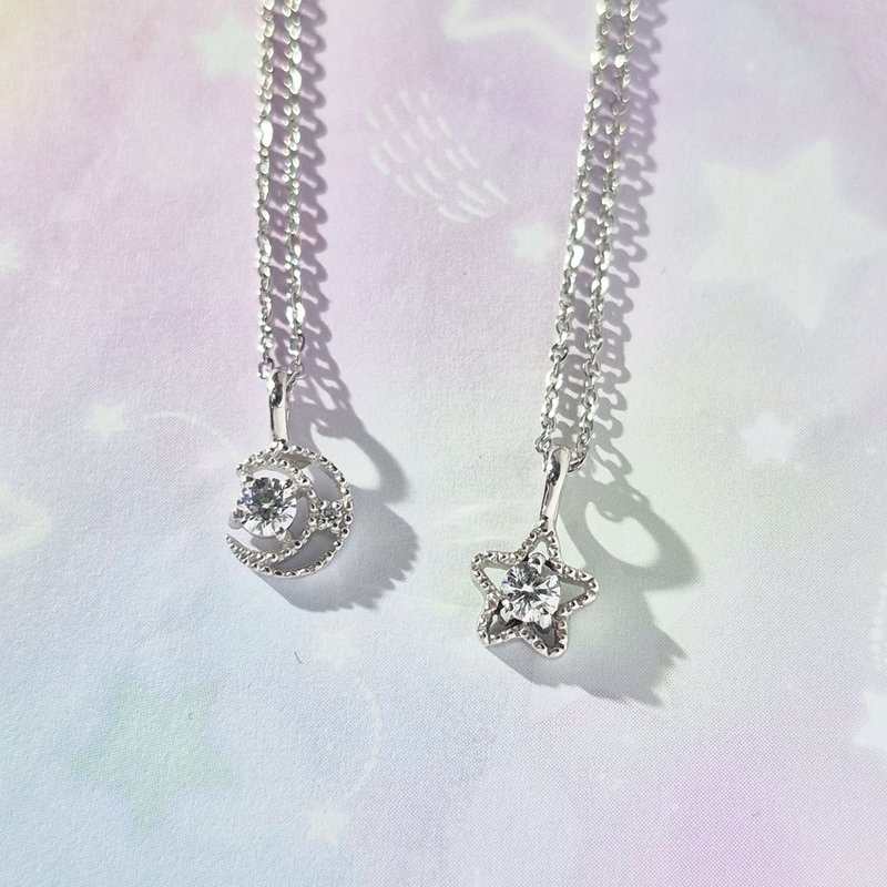 【比法一生】純銀墜子-月光星語  925純銀手作銀飾 - 項鍊 - 銀 銀色