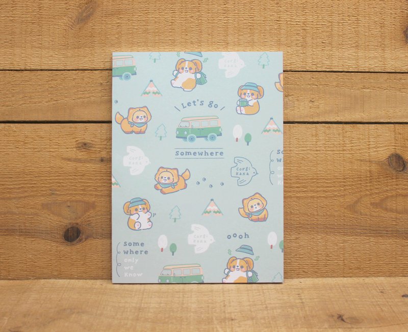 【25K筆記本】 柯基犬25K加厚橫線筆記(一起出走)48490 - 筆記本/手帳 - 紙 藍色