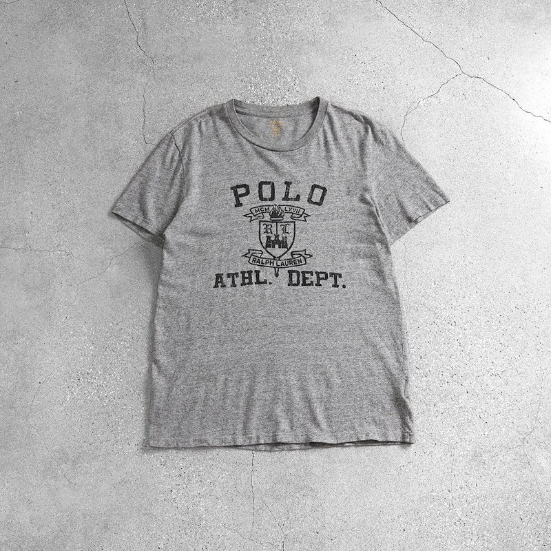 Ralph Lauren POLO上衣 / 古著襯衫、復古穿搭、馬球衫、古著上衣 - 男襯衫/休閒襯衫 - 其他材質 灰色