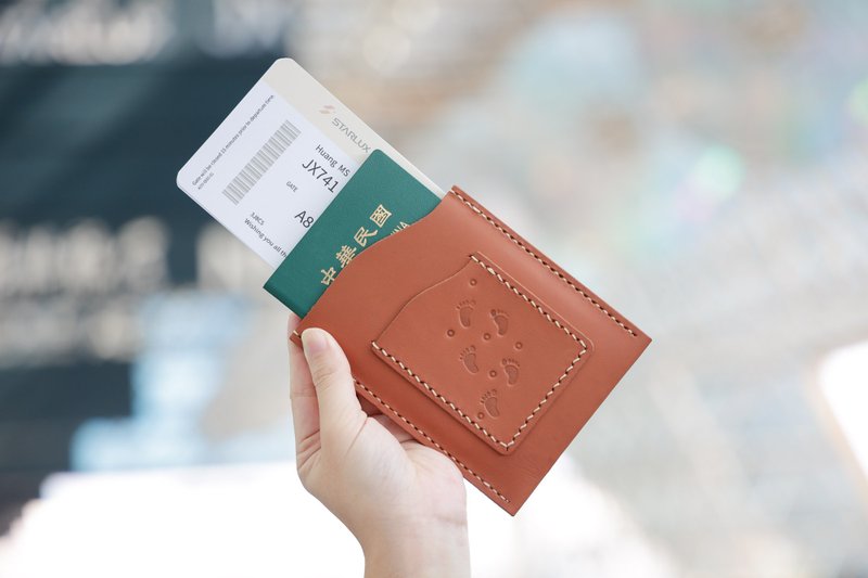韓式護照套組DIY (贈行李掛牌)_免費刻字_歡迎團體包場 - 皮件/皮革 - 真皮