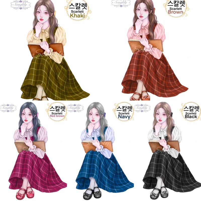 scarlett sticker all set - 貼紙 - 紙 多色