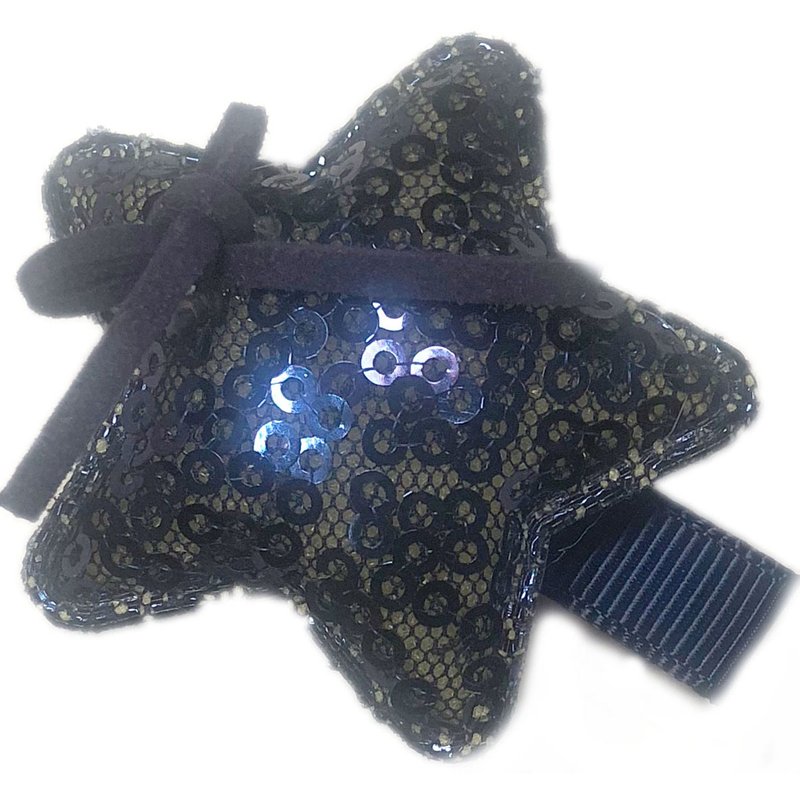 Cutie Bella sequined star hairpin all-inclusive cloth handmade hair accessories Star Sequin-Indigo - Hair Accessories - Polyester Blue