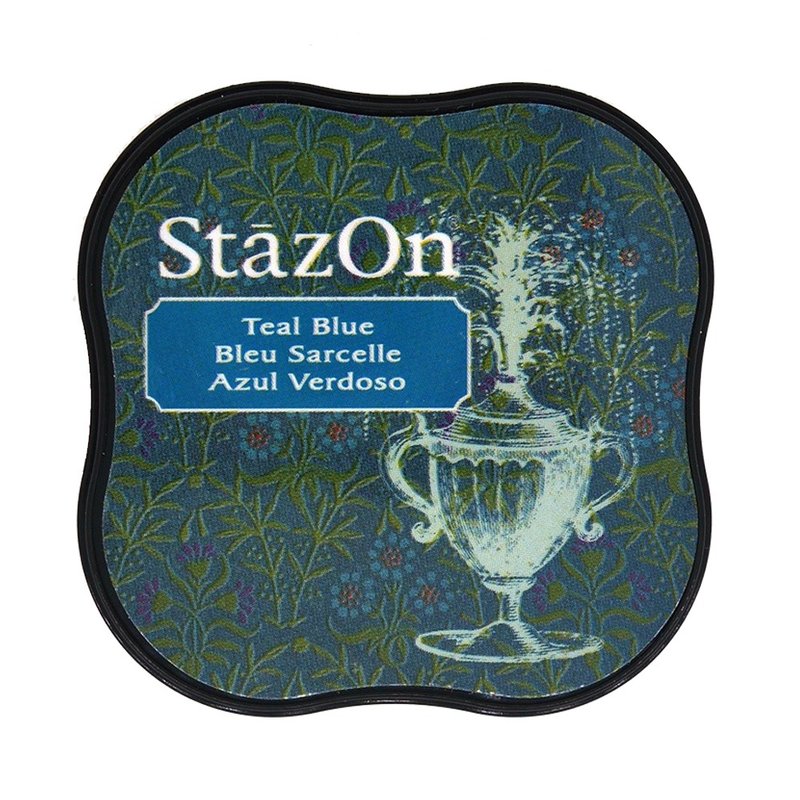 【TSUKINEKO 日本月貓】油性迷你印台 水鴨藍 - 印章/印台 - 塑膠 藍色