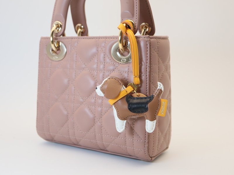 可愛比高 真皮吊飾| NFC 智能守護 - 吊飾/掛飾 - 真皮 咖啡色