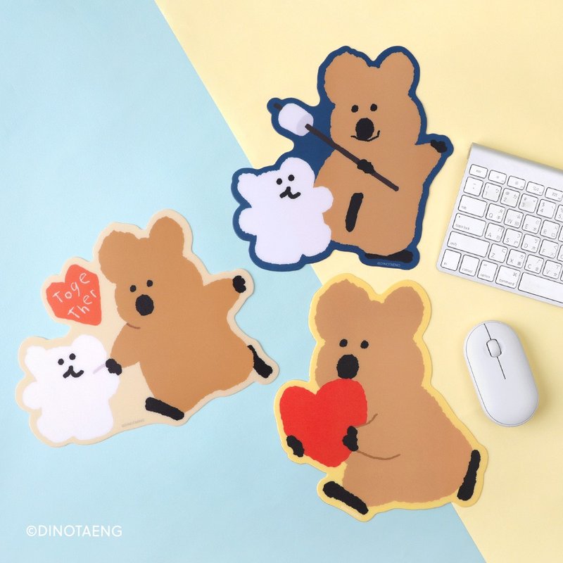 DINOTAENG Slim超薄造型滑鼠墊-呆萌町 QUOKKA BOBO 電腦滑鼠桌墊 - 滑鼠墊 - 塑膠 多色