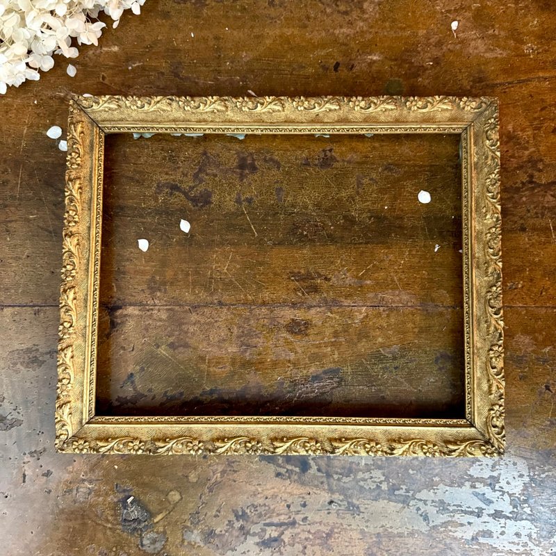 50720-典雅法國古董畫框 - 壁貼/牆壁裝飾 - 木頭