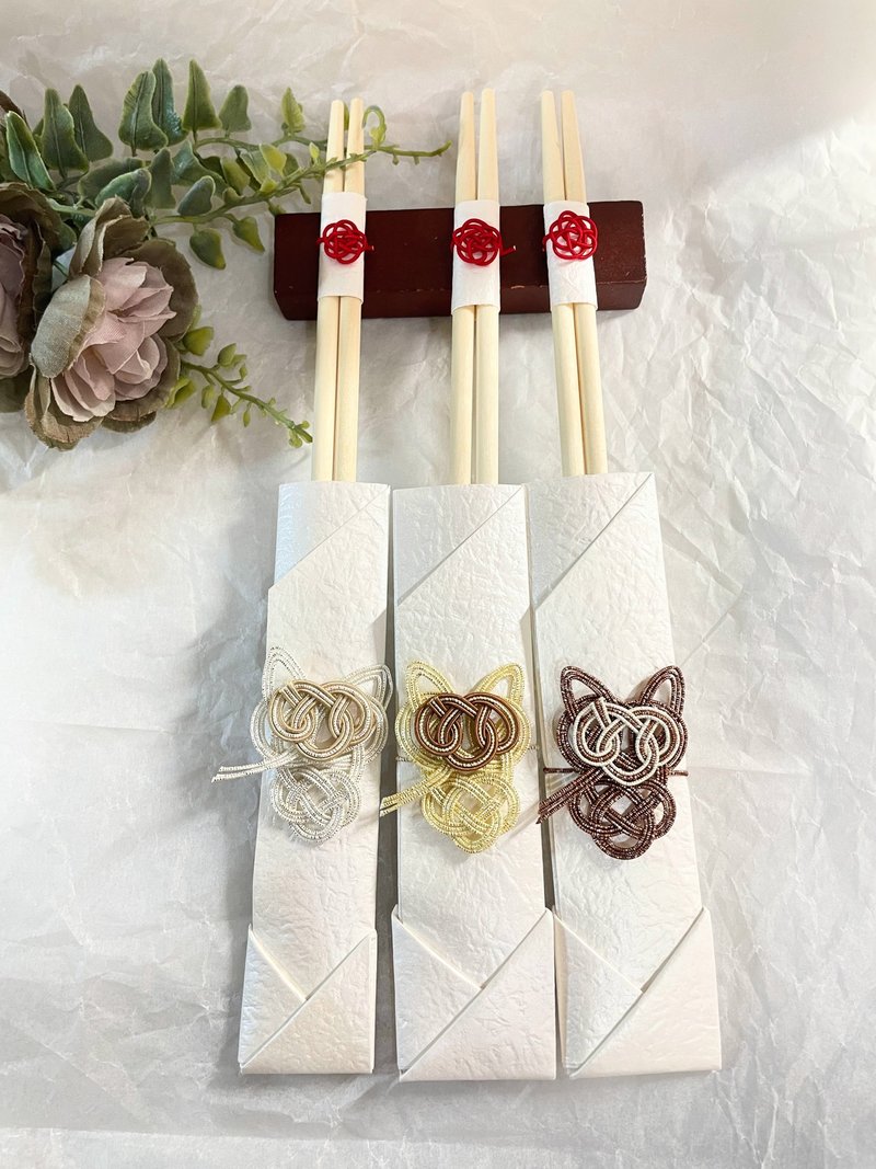 【日本伝統】mizuhiki 干支祝箸  午年  3膳セット  大人用 お子様用  *ご縁を結ぶ水引* - 筷子/筷架 - 紙 多色