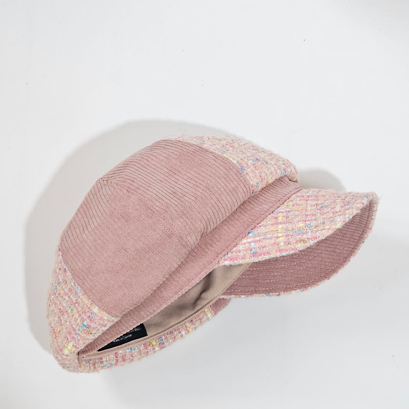 【HiGh MaLi】冬季報童帽/寬帽簷/粉彩拼接編織毛料#小香風 - 帽子 - 其他人造纖維 多色