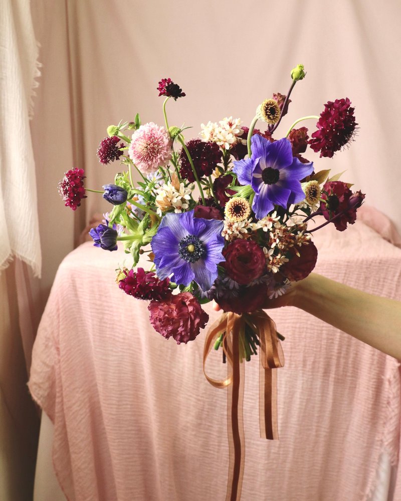 客製鮮花捧花 新娘捧花(特殊色調) - 乾燥花/永生花 - 植物.花