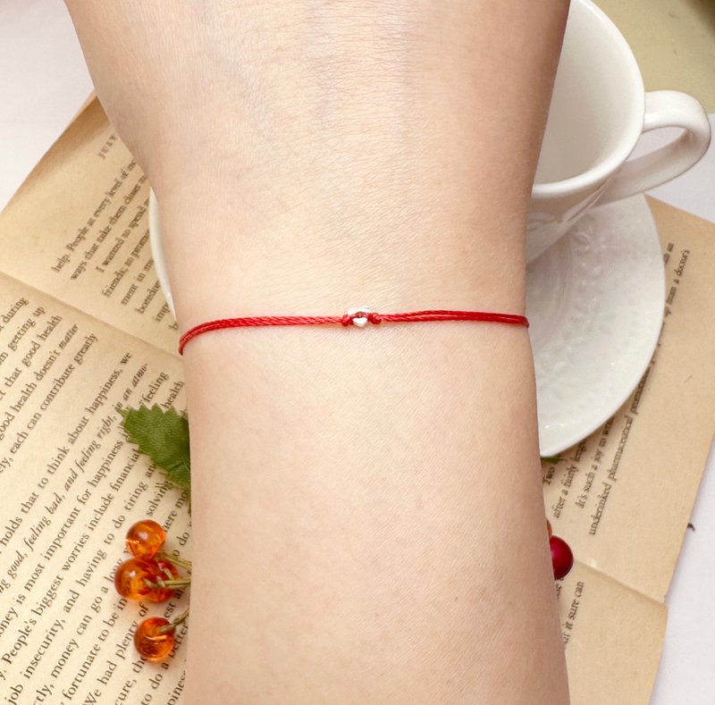 Sterling Silver Mini Love Red Line Bracelet Double Line Girlfriends