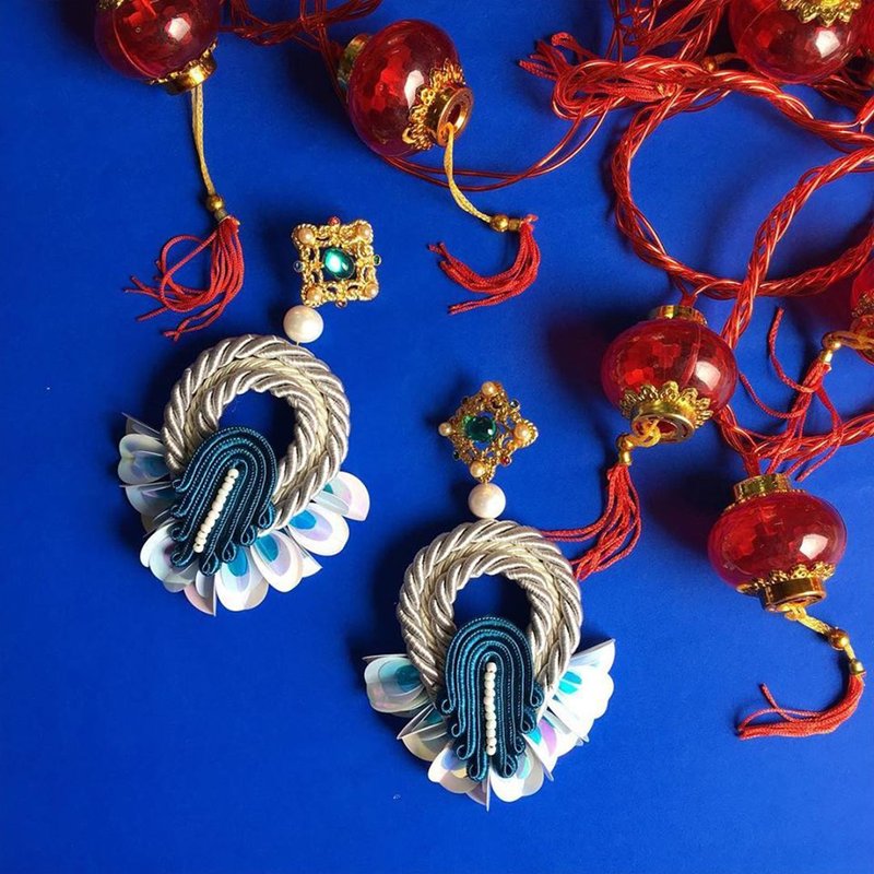 earring : CN boho l blu