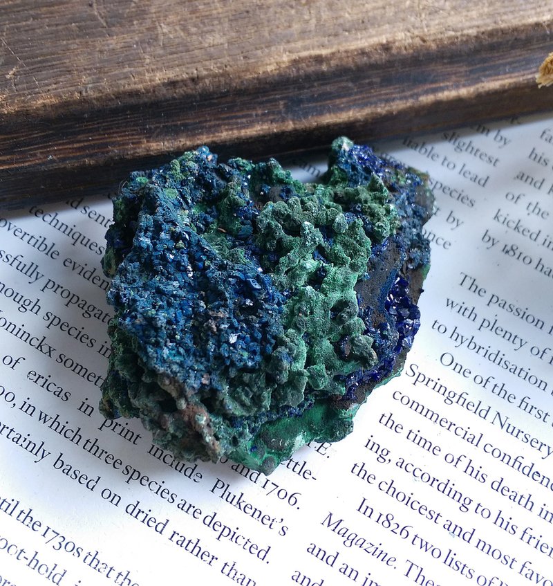 Azurite 湖北產地 藍銅礦 珪孔雀石 共生礦 天然礦石 原礦 - 擺飾/家飾品 - 其他材質
