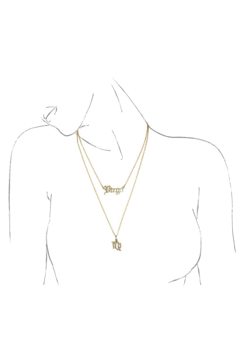 Virgo Astrology Horoscope Double Necklace. The Zodiac Collection. 2 Colourways. - 項鍊 - 其他金屬