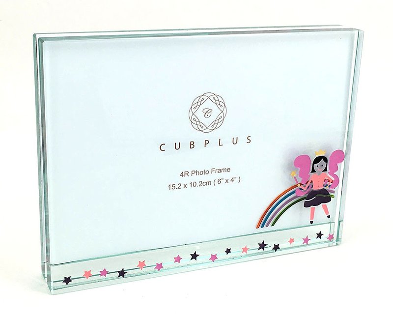 4R Crystal Glass Frame - Fairy ( including casting & coloring names & date )