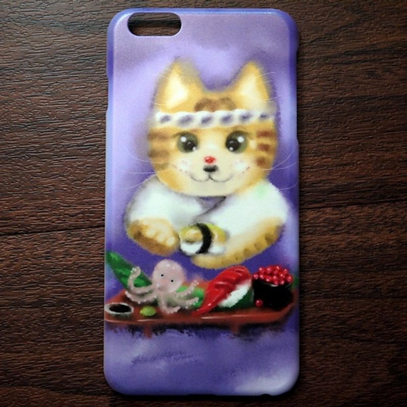 Watercolor cat s019 David Sushi Cat Videos Cat iPhone (i5.i6s, i6splus.I7.I7plus) / Android (Samsung, Samsung, HTC, Sony) designer mobile phone shell / protective cover / kitty cat phone shell