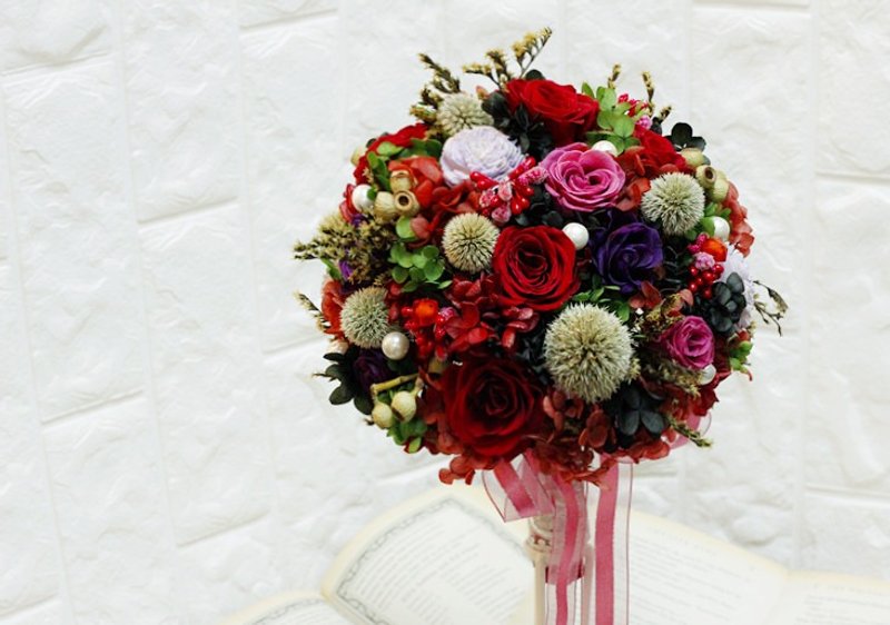 *Happy flower god*low-key luxury not withered bride bouquet / immortal flower / not withered / dry flowers / wedding / wedding / Boulevum Bouquet ~**trouble first ask in the subscript pay**