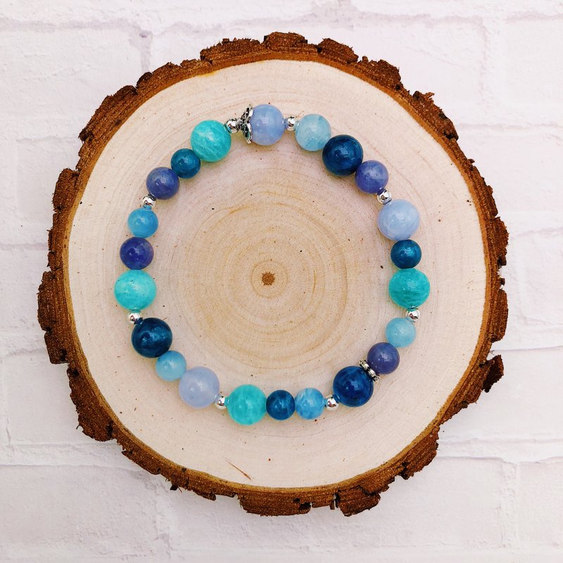 EYE YU Handmade Series - Aquamarine | Tanzanite | Blue Ash Design Bracelet
