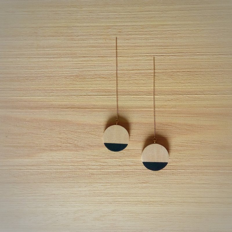 Wooden Earring Circle No.9