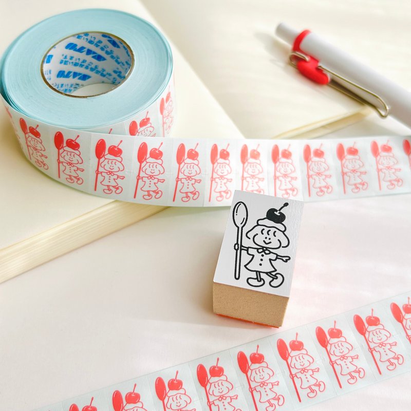 お得2点セット  ラベラーシール スイーツな子、はんこ スイーツな子 - 印章/印台 - 橡膠