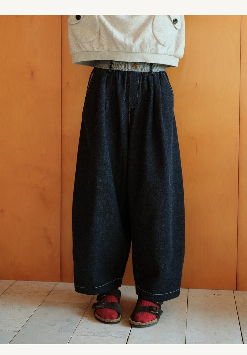 羊毛紡氣球牛仔褲 - 女長褲 - 棉.麻 多色