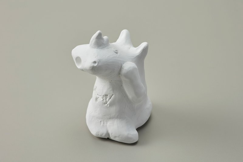 【草原動物系列】吶喊的犀牛 擴香石 | 禮盒包裝 - 香氛/精油/擴香 - 其他材質 白色