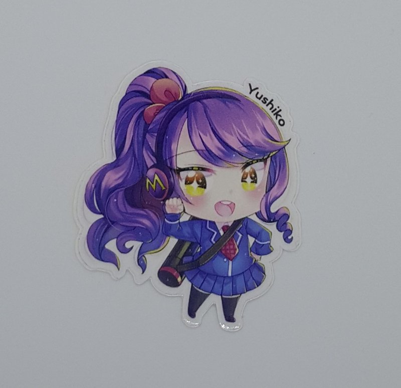 Yushiko artist/musician chibi anime Sticker