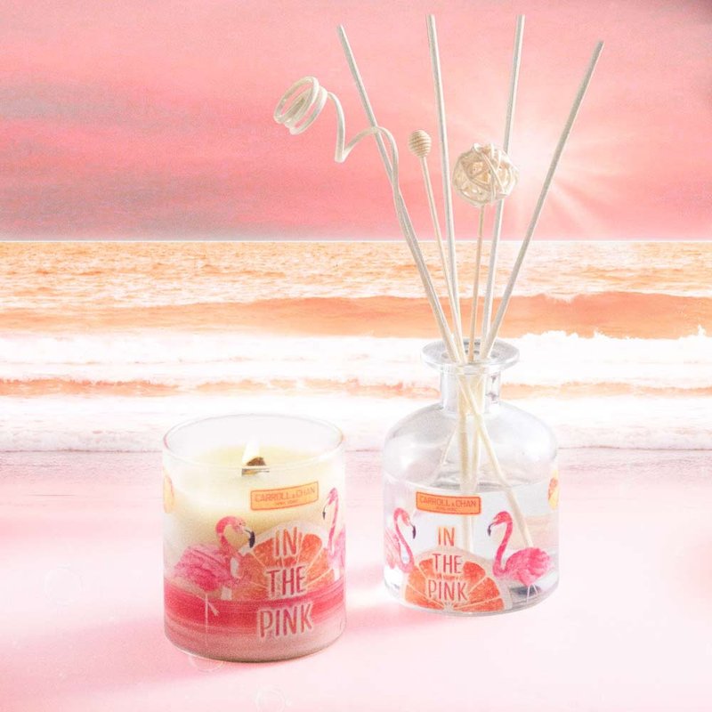 In the pink beeswax jar candle