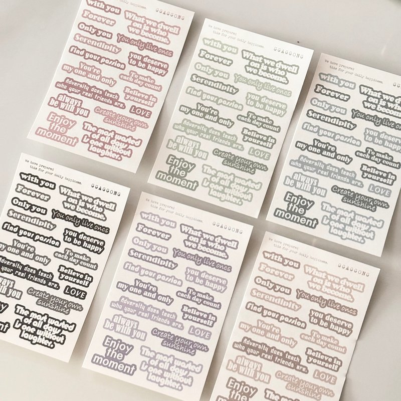 Outline lettering sticker (vellum paper) - 貼紙 - 紙