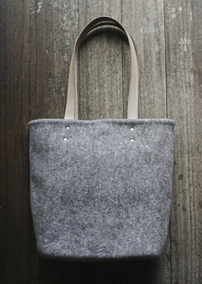 Yak wool, handmade felt tote bag, plain noodles