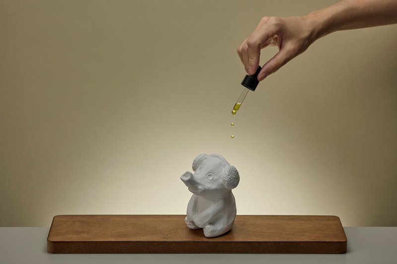 【草原動物系列】戴耳機的大象 擴香石 | 禮盒包裝 - 香氛/精油/擴香 - 其他材質 白色