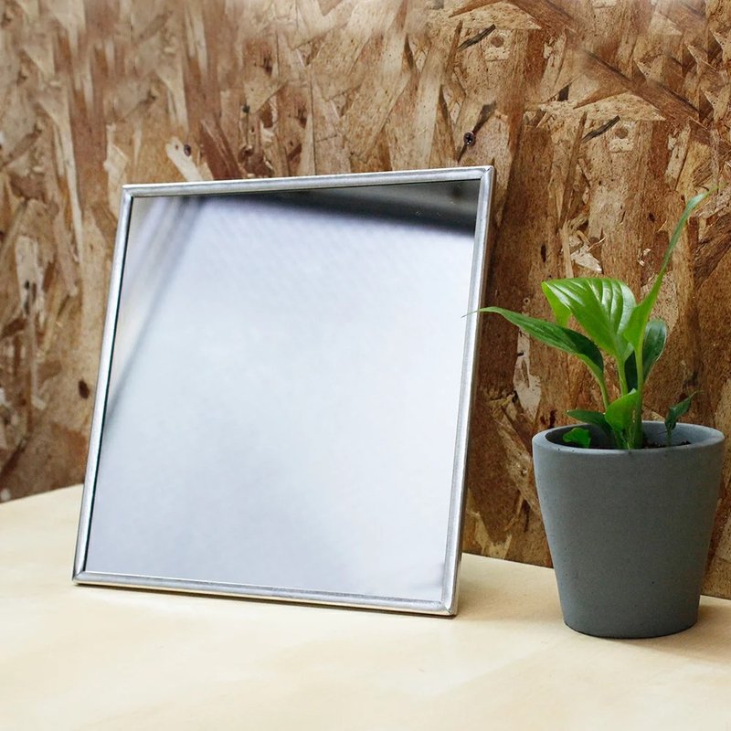 ZIP Stand Mirror LL Size Tinplate Stand Mirror Made in Japan 設計館