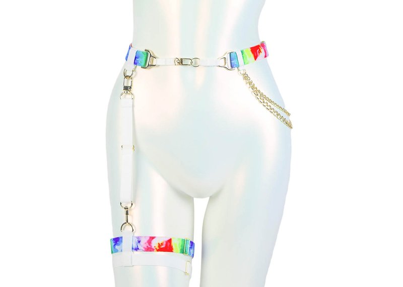 Rainbow Garter Belt White - 其他 - 其他材質 白色