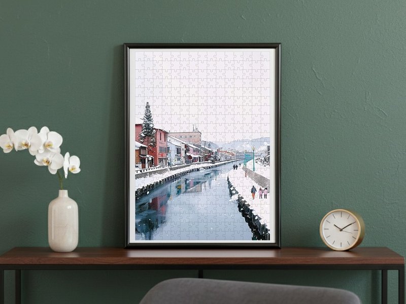 日本製手工拼圖・小樽運河、北海道・日本風景・送禮、擺設 - 壁貼/牆壁裝飾 - 紙