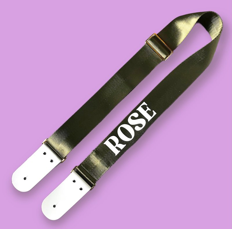 Personalized Custom Dark Green Guitar Strap 設計館 Candy Leather 吉他配件