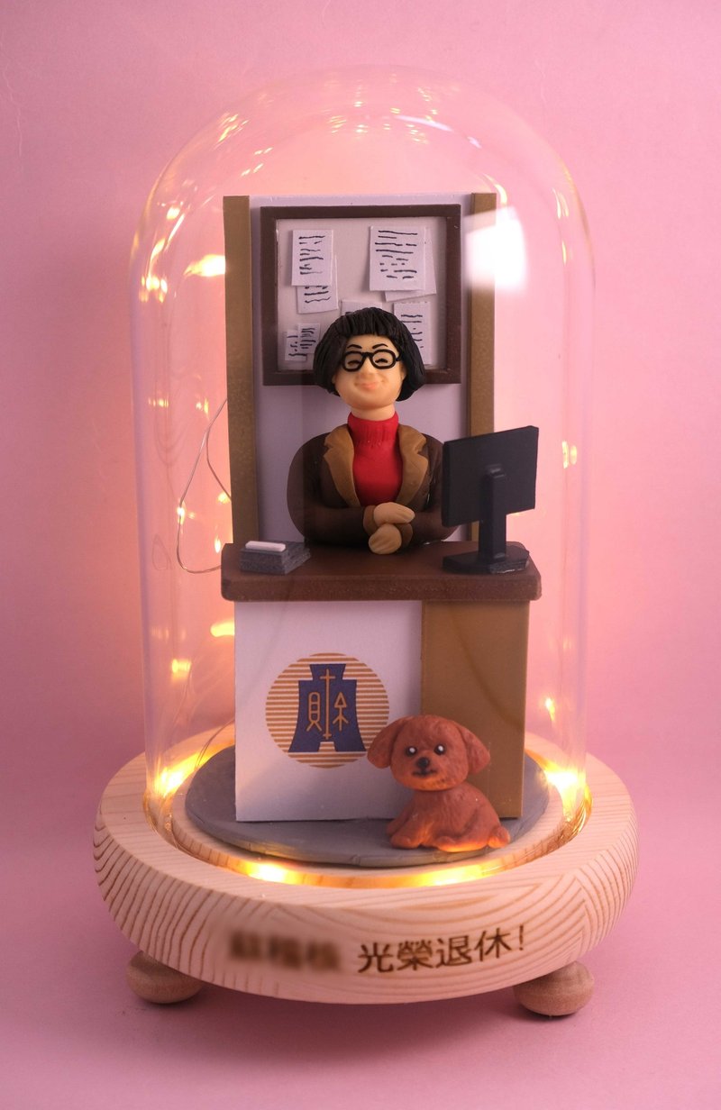 榮休記念小禮品,可客製名字.提供相片客製人物造型(老師造型) - 擺飾/家飾品 - 黏土