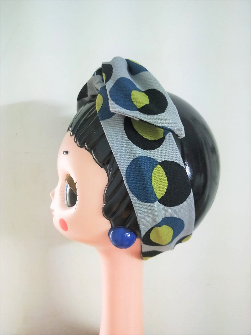 轉轉髮帶-大圓球 - 髮箍/髮帶 - 棉.麻 多色