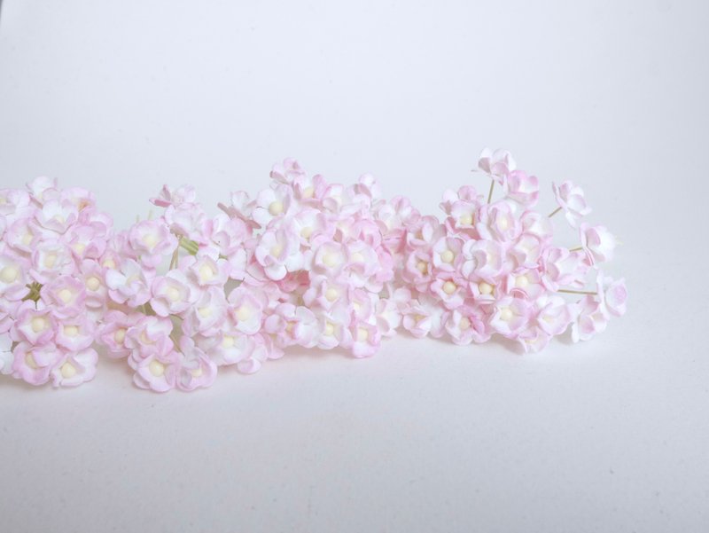 paper flower, supplies, 100 pcs. Canadian anemone, size 0.8 cm. pink brush color - 其他 - 紙 粉紅色