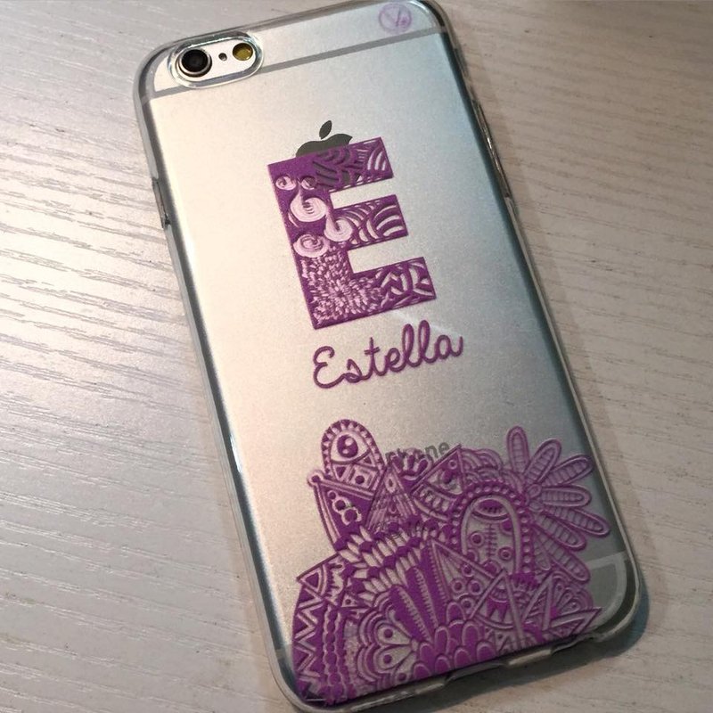 Color / Text customization - Zen wind around mobile phone shell (transparent)
