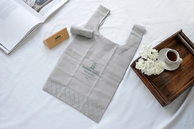NTU carry-fold shopping bag - gray green