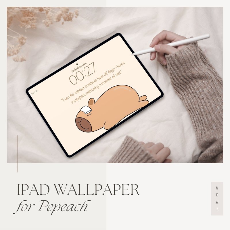 iPad wallpaper Capybara is uncomfortable. - 電腦手機桌布/貼圖/App 圖示 - 其他材質