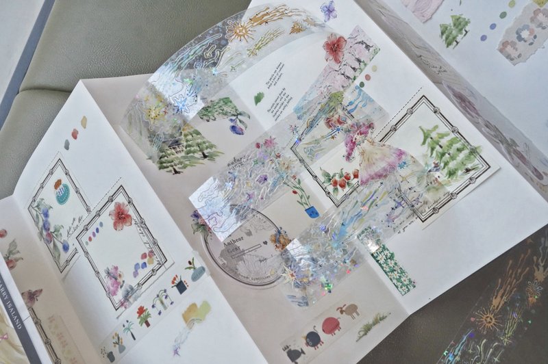 流光集 きらきら流れ星と花火 PET 和紙膠帶 (kiss-cut) - 紙膠帶/和紙/PET - 其他材質 多色