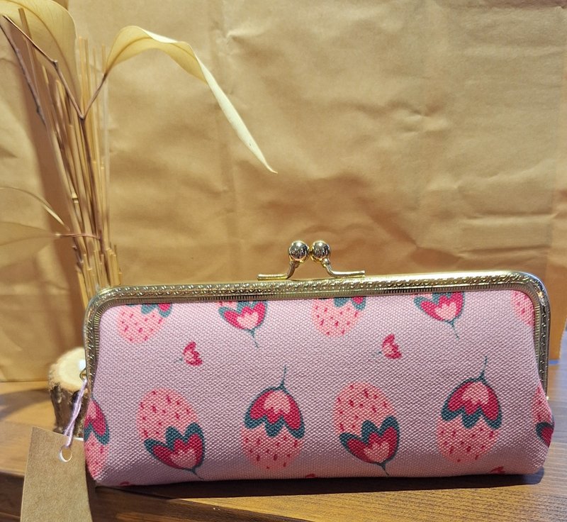 設計款印花眼鏡包-草莓花 - 眼鏡盒/眼鏡布 - 聚酯纖維