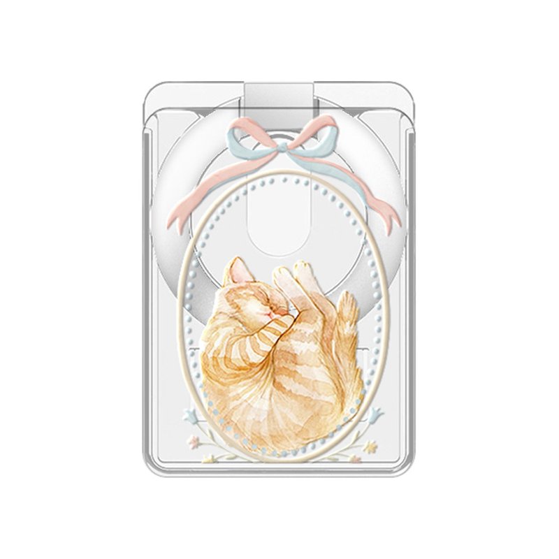 慵懶小貓 溫柔棉花糖系列 磁吸壓克力卡套支架 CSBS02 - 手機配件 - 壓克力 多色