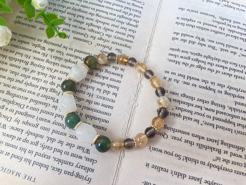 白幽靈/水草瑪瑙/黃塔晶/冰曜石 - 手鍊/手環 - 水晶 多色