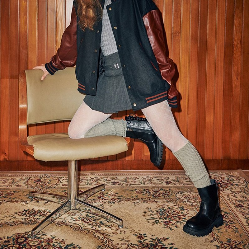 PRE-ORDER 韓國品牌 MACMOC Combat 繫帶靴子 BLACK - 女短靴/中筒靴 - 其他材質 白色