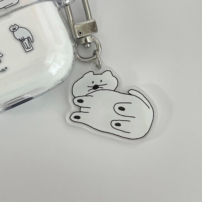 現貨 - 韓國 SUSSTORE - 貓咪肉球掛飾/鑰匙圈 - 吊飾/掛飾 - 壓克力 白色